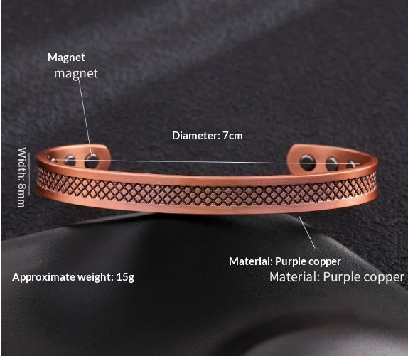 Simple And Stylish Purple Copper Bracelet For Women