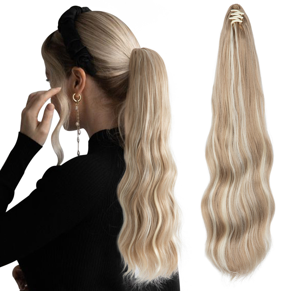 European And American Womens Wigs With Long Ponytails