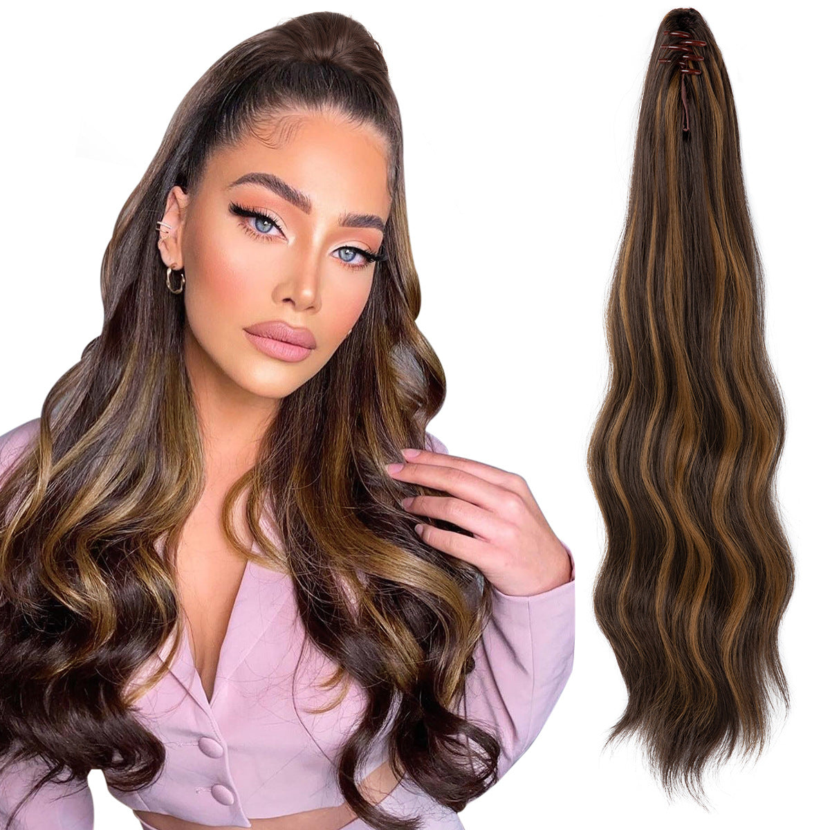 European And American Womens Wigs With Long Ponytails